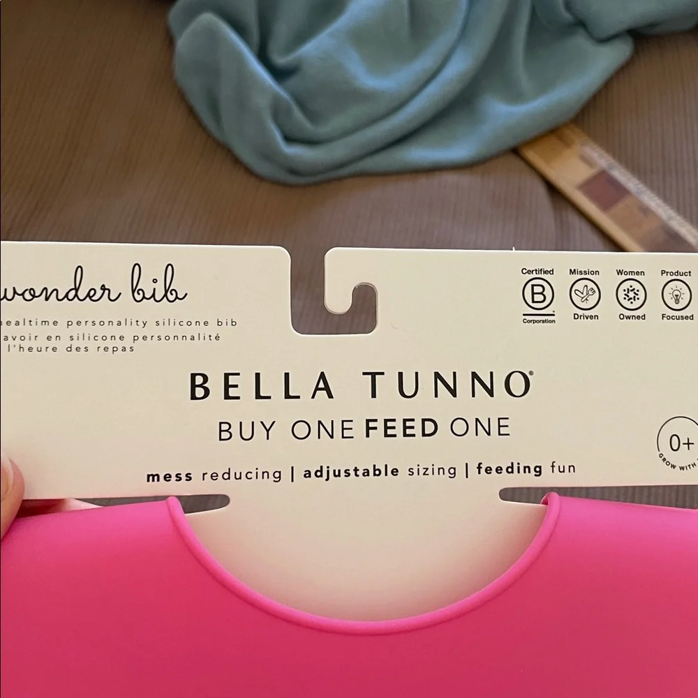 Bella Tunno Pink Silicone Bib